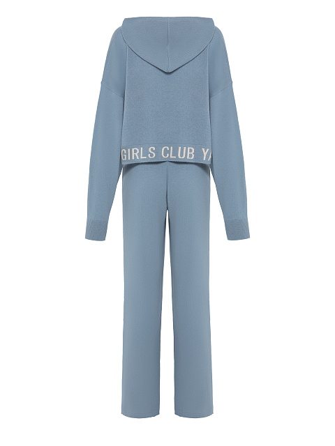Голубой костюм из кашемира Hot Girls Club, 2