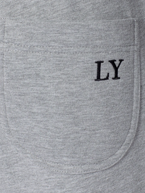 Серый спортивный костюм из футера с вышивкой, 6