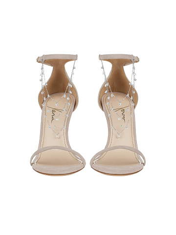 Подвески на босоножки из серебра с фианитами, 2