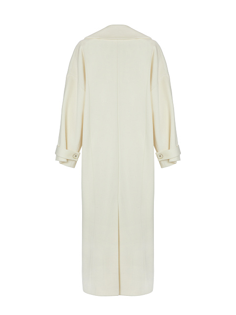Белое двубортное пальто из кашемира, 2