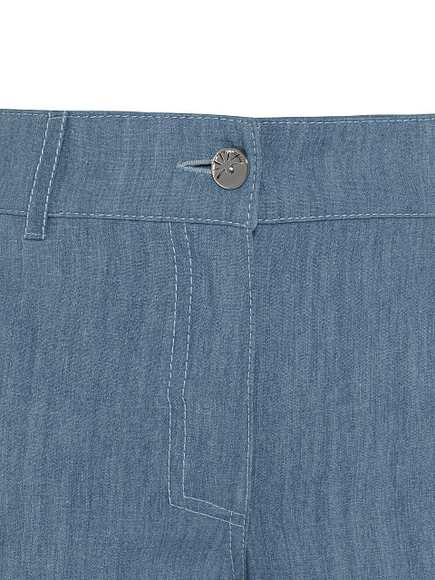 ​​Cеро-голубые расклешенные джинсы с вышивкой на карманах, 3