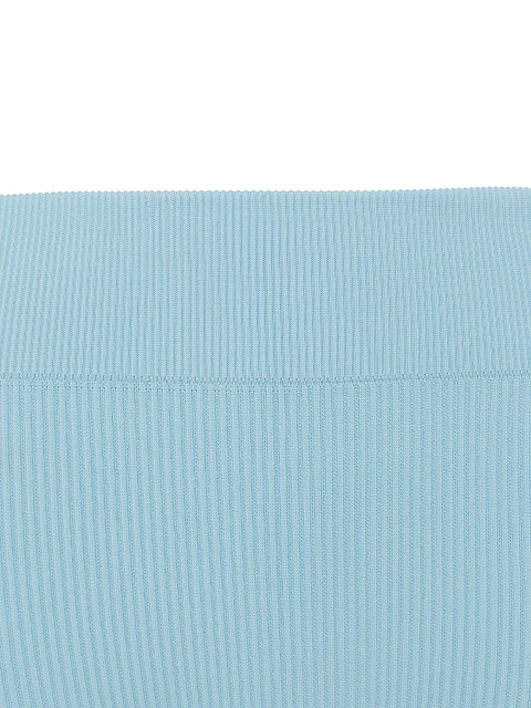Голубые шорты из трикотажа в рубчик, 3