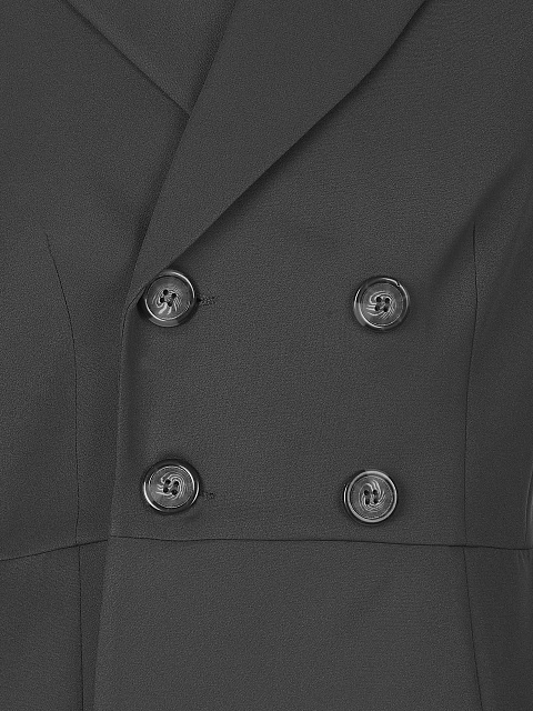 Серый брючный костюм со штрипками, 4