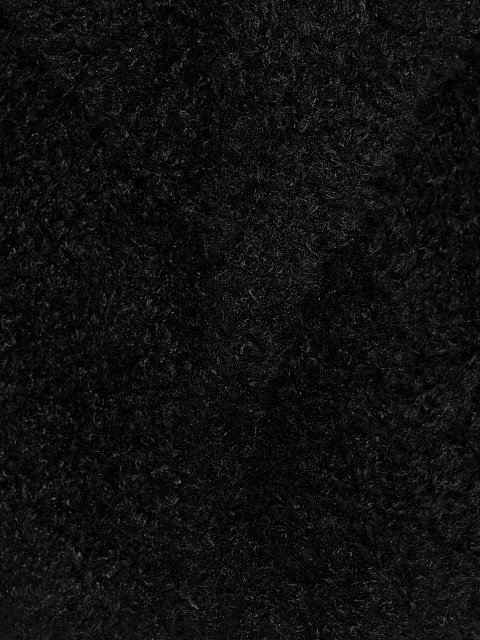 Черный укороченный жакет из эко-меха, 3