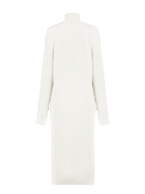 Белое платье-миди крупной вязки, 2