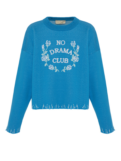 Ярко-синий свитер No Drama Club, 1