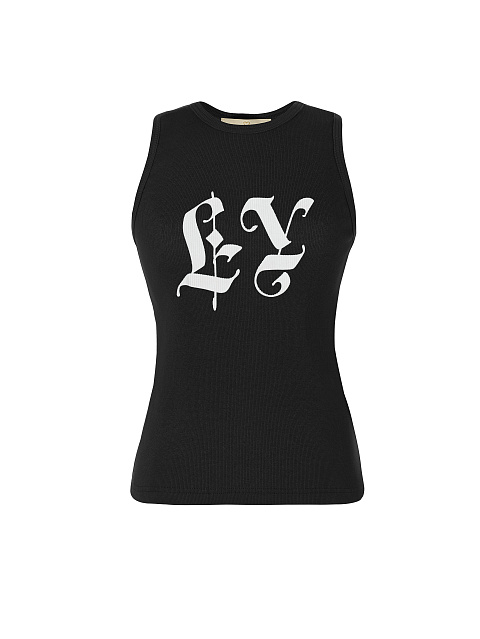 Черная майка с белым принтом "Like Yana", 1 Черная майка с белым принтом "Like Yana", 1