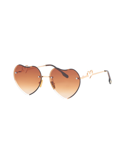 Солнцезащитные очки с градиентными коричневыми линзами в форме сердец, 1