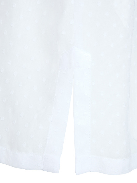 Белая блузка из шелкового шифона в горошек, 4 Белая блузка из шелкового шифона в горошек, 4