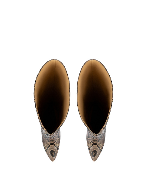 Cапоги на высоком каблуке из кожи питона, 4 Cапоги на высоком каблуке из кожи питона, 4