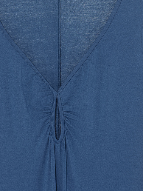 Синее трикотажное платье с фигурным вырезом, 4 Синее трикотажное платье с фигурным вырезом, 4