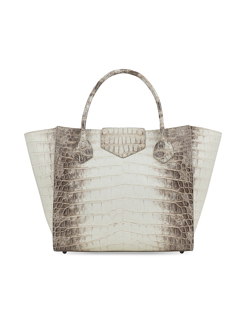 Бежевая сумка-тоут из кожи гималайского крокодила, 3 Бежевая сумка-тоут из кожи гималайского крокодила, 3