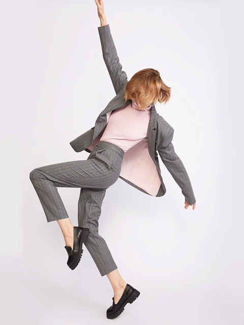 Черные кожаные лоферы на протекторе, 6 Черные кожаные лоферы на протекторе, 6