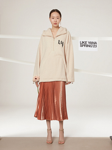 Бронзовая плиссированная юбка-миди, 2