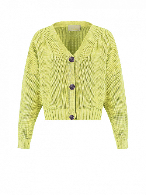 Светло-зеленый вязаный комплект из топа и кардигана, 4 Светло-зеленый вязаный комплект из топа и кардигана, 4