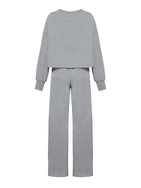 Серый трикотажный костюм Bad Girls Club с черной вышивкой, 2