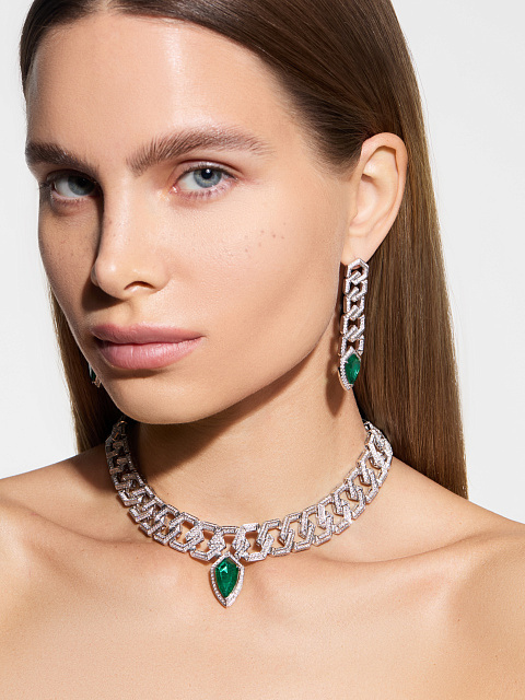 Длинные серьги с изумрудами, 3 Длинные серьги с изумрудами, 3