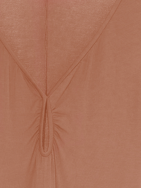 Бежевое трикотажное платье-макси с фигурным вырезом, 3 Бежевое трикотажное платье-макси с фигурным вырезом, 3