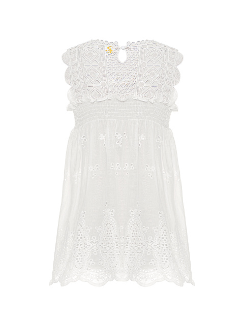 Белый хлопковый топ с перфорацией, 2 Белый хлопковый топ с перфорацией, 2