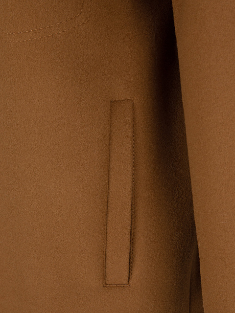 Коричневая объемная куртка с подкладом из овчины, 5