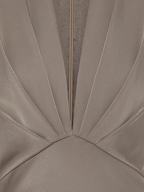 Серебристо-бежевое платье-макси из шелка, 4 Серебристо-бежевое платье-макси из шелка, 4