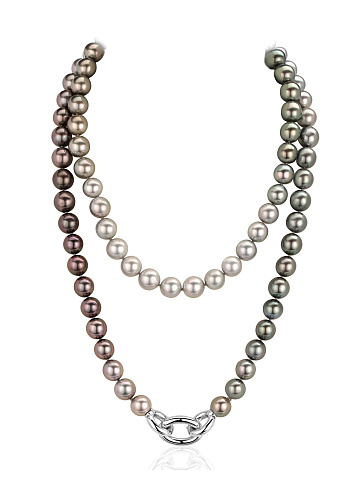 Колье из белого золота с жемчугом Таити Multicolor, 1