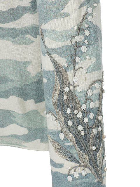 Кашемировый пуловер с вышивкой, 3