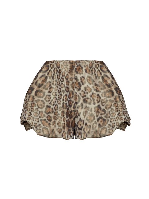 Комплект из топа и шорт из тафты с леопардовым принтом, 3