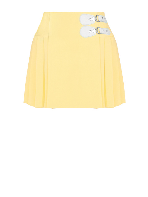Желтая юбка-мини в складку, 1 Желтая юбка-мини в складку, 1
