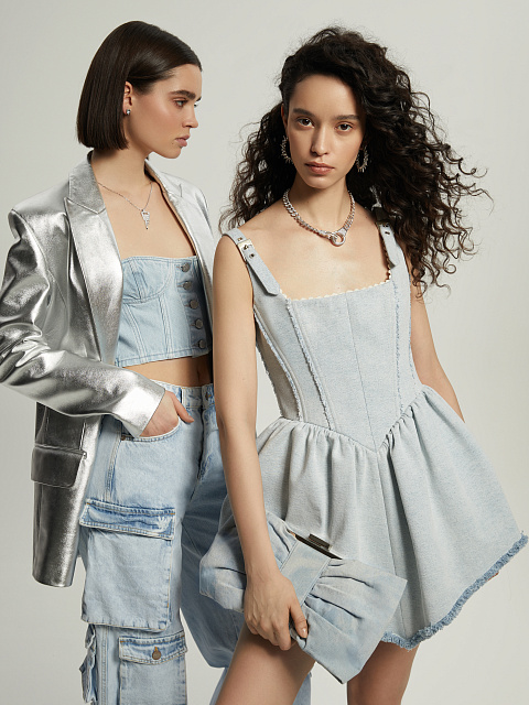 Голубой топ из денима, 4