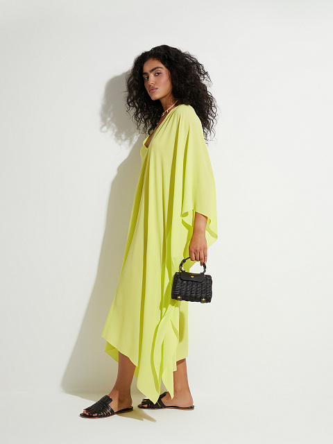 Желтое платье-туника из шифона, 6