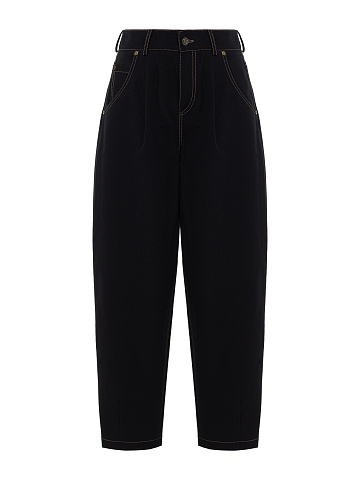 Черные джинсы на высокой талии, 1