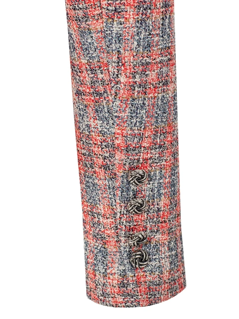 Красно-серый укороченный жакет из твида, 4 Красно-серый укороченный жакет из твида, 4