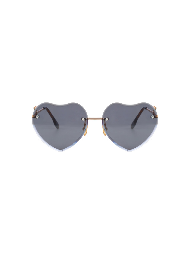 Солнцезащитные очки с серыми линзами в форме сердец, 2