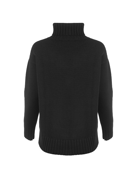 Черный кашемировый свитер с воротом, 2