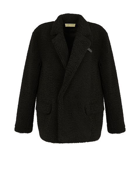 Черный жакет из эко-меха, 1
