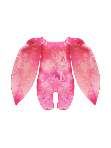 Игрушка "Заяц" розовая tie-dye, 1