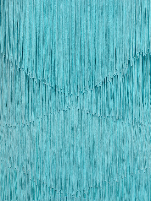 Голубое платье-мини с бахромой, 3