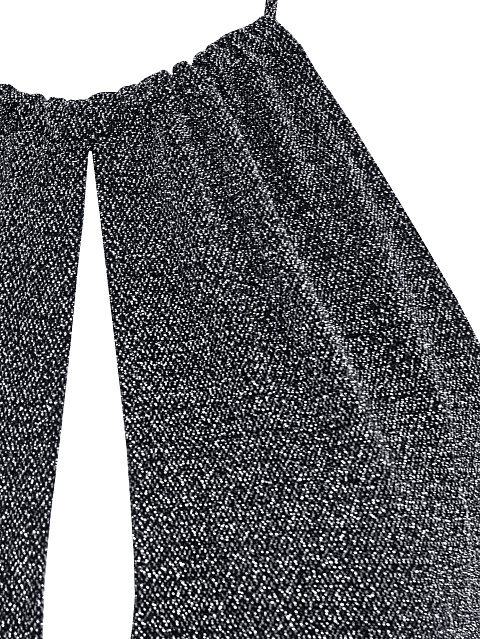 Серебристое трикотажное боди с люрексом, 3