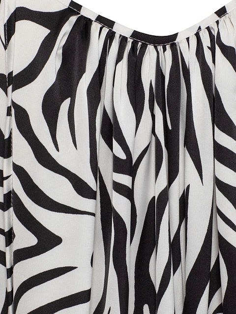 Черно-белый сарафан на завязках с анималистичным принтом, 3 Черно-белый сарафан на завязках с анималистичным принтом, 3