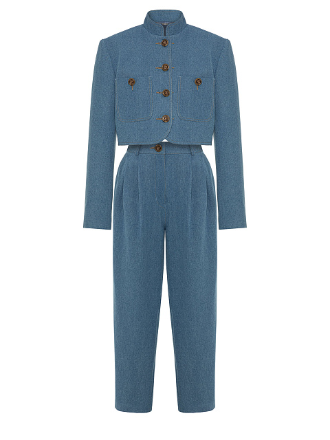 Голубой костюм из денима, 1