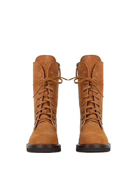 Коричневые высокие замшевые ботинки, 2