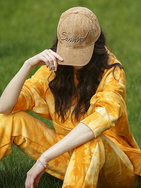 Оранжевый хлопковый костюм Tie-Dye, 6 Оранжевый хлопковый костюм Tie-Dye, 6