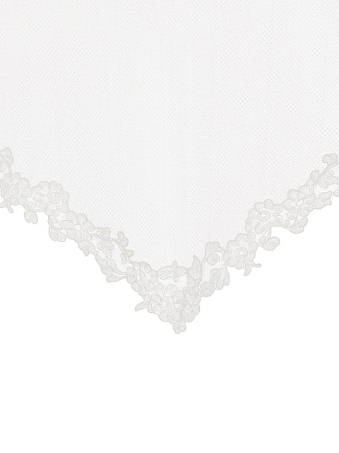 Белый хлопковый платок с кружевом, 2