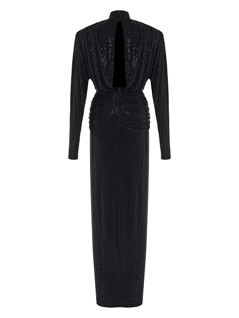 Черное платье-макси со стразами, 3