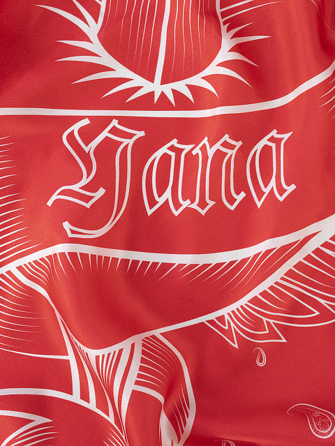 Красный шелковый платок, 3