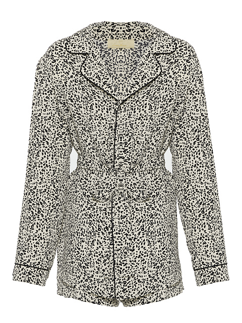 Бежевая пижама с леопардовым принтом, 1