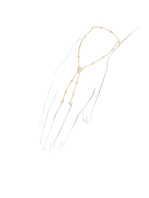 Слейв-браслет из желтого золота с желтыми бриллиантами, 1 Слейв-браслет из желтого золота с желтыми бриллиантами, 1