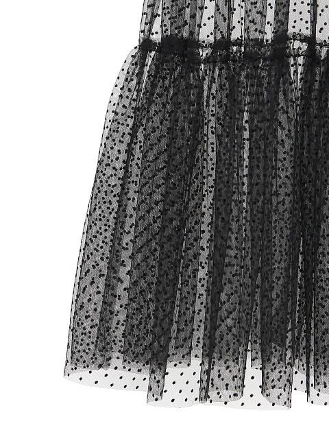 Черная юбка-миди из прозрачного фатина в горошек, 3 Черная юбка-миди из прозрачного фатина в горошек, 3