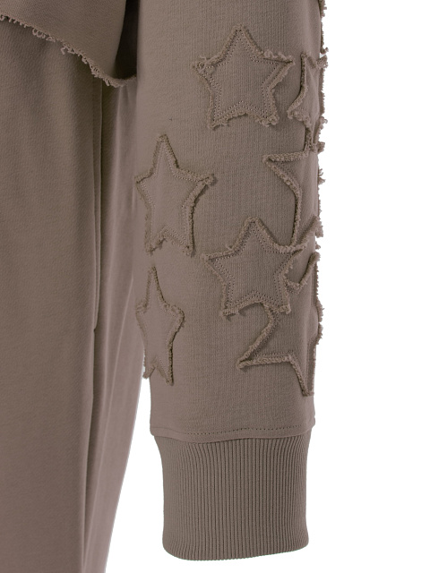 Коричневый хлопковый костюм со звездами, 6